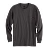 Charcoal - Men's Long-Sleeve Traditional Heavyweight Crew Neck - Front