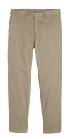 Khaki - Men's Cotton Flat Front Casual Pant - Front