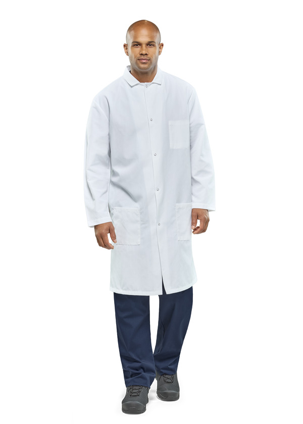 Polyester Butcher Coat with Pockets - Front
