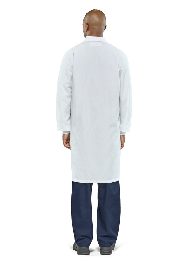 Polyester Butcher Coat with Interior Chest Pocket - Front