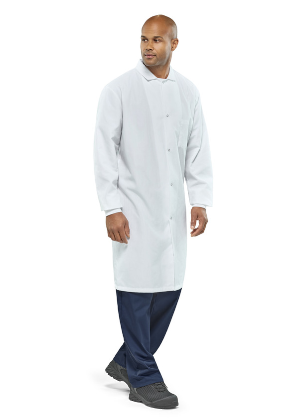 Polyester Butcher Coat with Interior Chest Pocket - Front