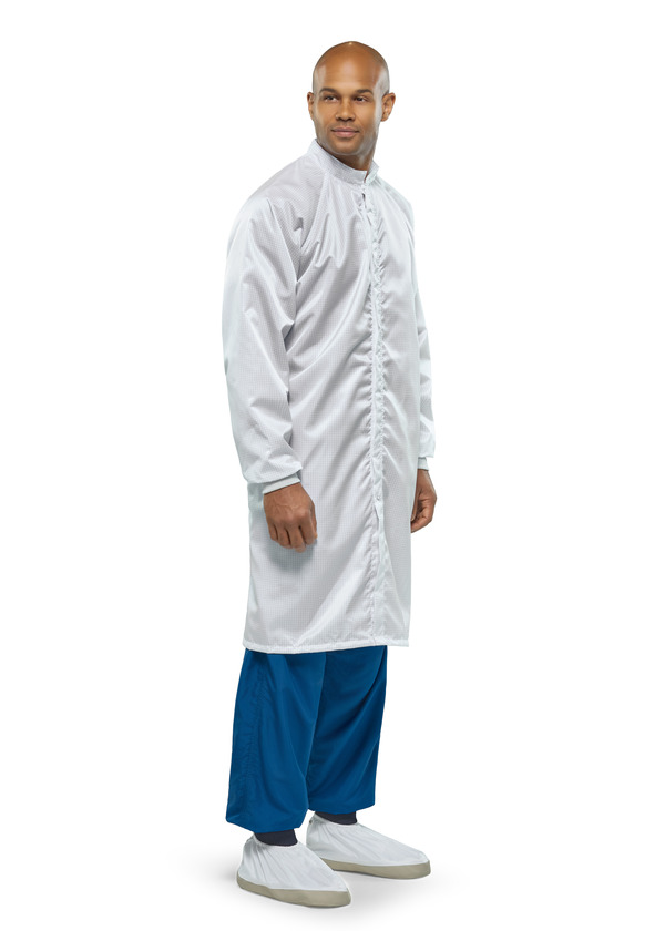 ESD Grid Cleanroom Frock - Front
