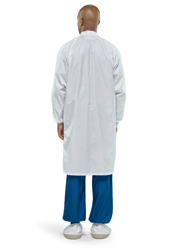 ESD Stripe Cleanroom Frock - Front