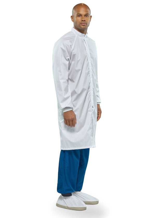 ESD Stripe Cleanroom Frock - Front
