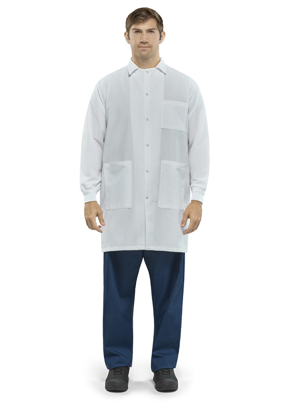 Lightweight Polyester / Cotton Lab Coat - Front