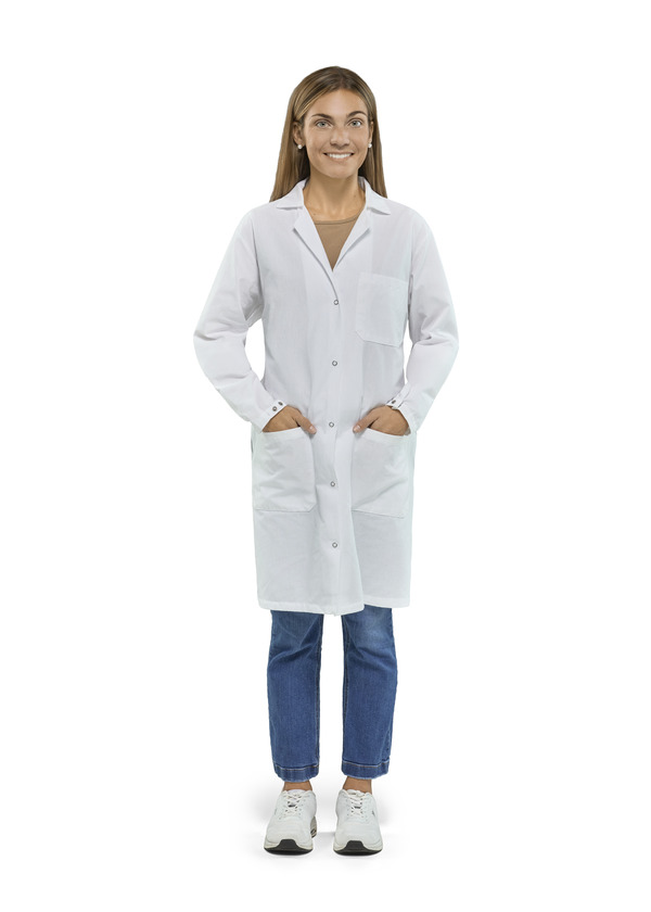 Women's Polyester / Cotton Lab Coat - Front