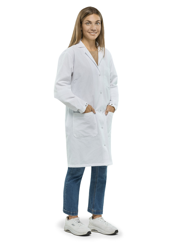 Women's Polyester / Cotton Lab Coat - Front