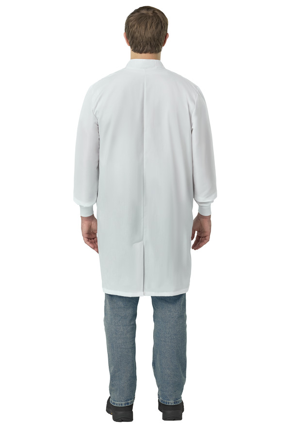 Fluid Barrier Lab Coat with Full Neck Coverage - Front