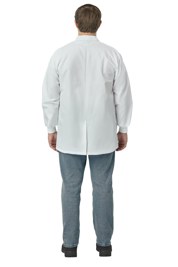 Short ESD & Fluid Barrier Lab Coat - Front