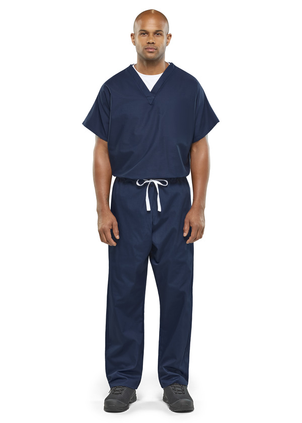 Pocketless Short Sleeve Scrub Top - Front