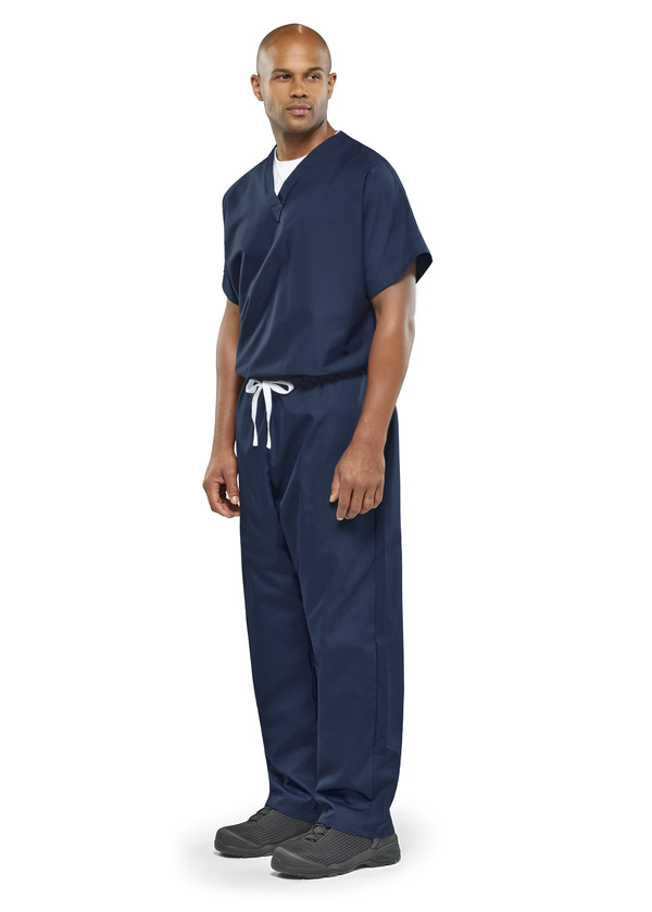 Pocketless Short Sleeve Scrub Top - Front