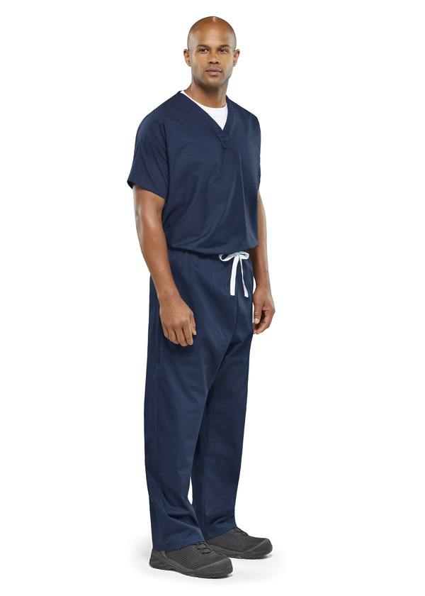Pocketless Short Sleeve Scrub Top - Front