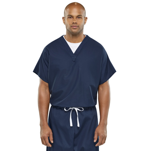 Pocketless Short Sleeve Scrub Top - Front