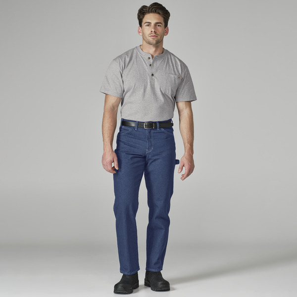 Men's Short-Sleeve Traditional Heavyweight Henley - Front