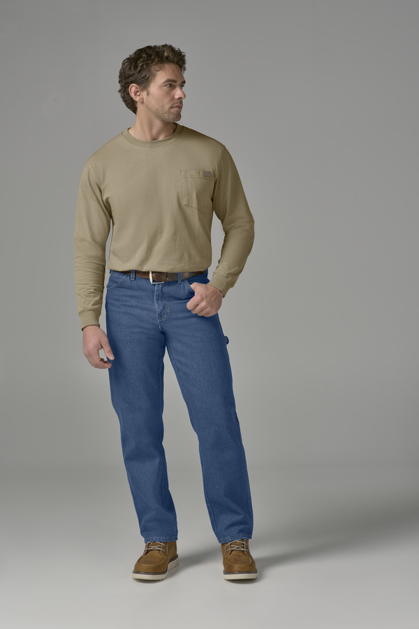 Men's Long-Sleeve Traditional Heavyweight Crew Neck - Front