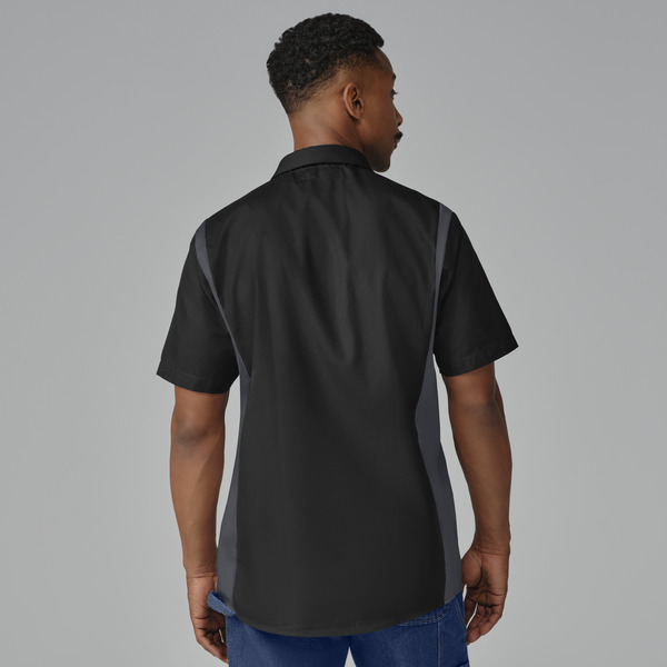 Men's Industrial Color Block Short-Sleeve Shirt - Front