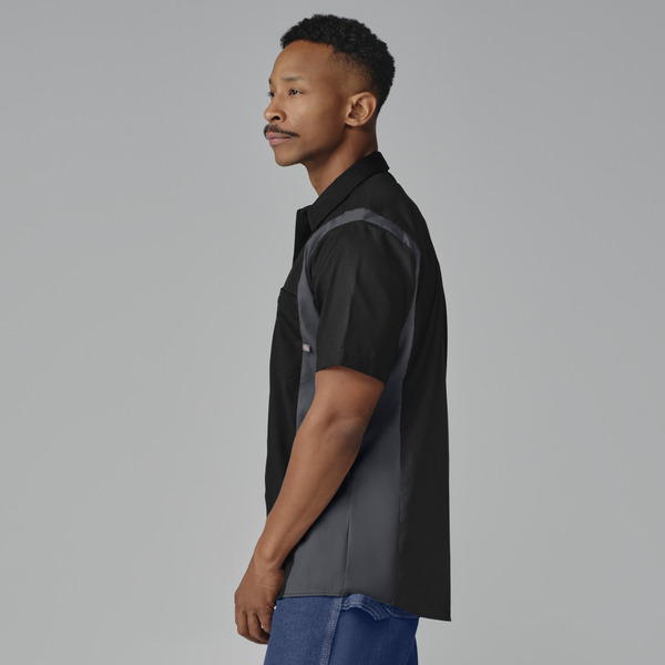 Men's Industrial Color Block Short-Sleeve Shirt - Front