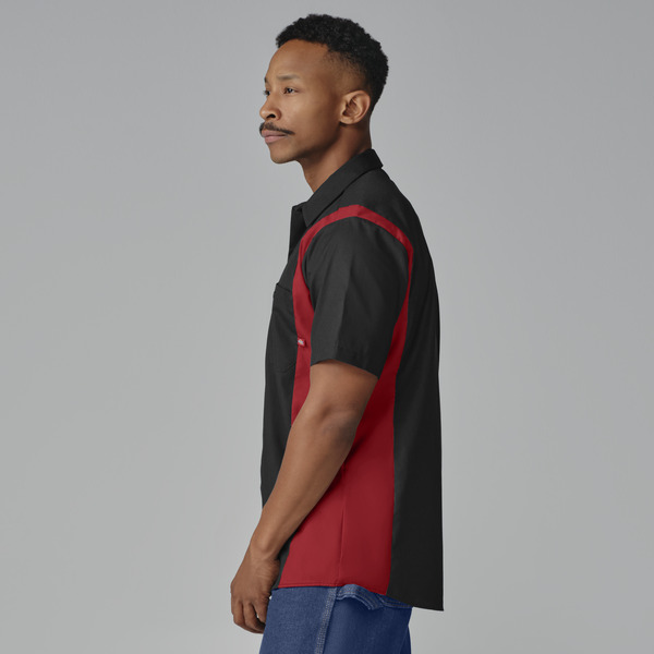 Men's Industrial Color Block Short-Sleeve Shirt - Front