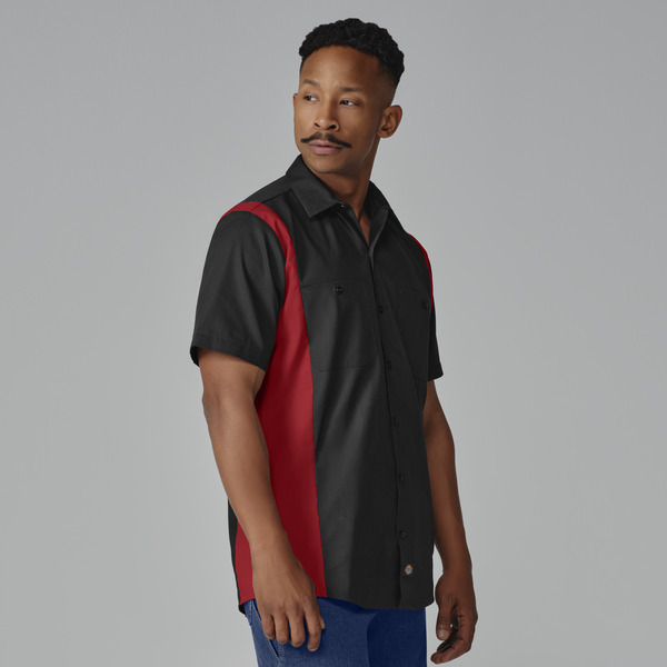 Men's Industrial Color Block Short-Sleeve Shirt - Front