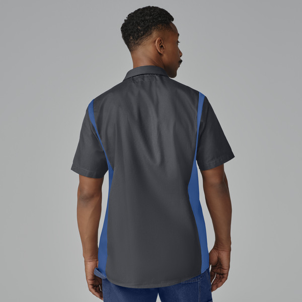 Men's Industrial Color Block Short-Sleeve Shirt - Front