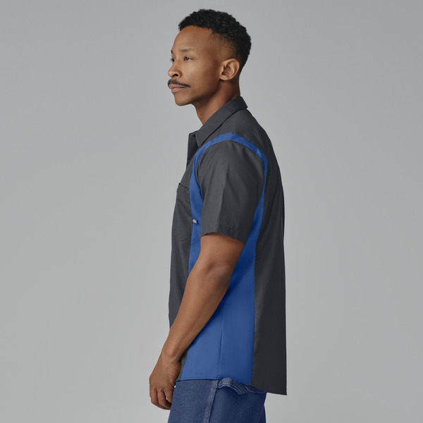 Men's Industrial Color Block Short-Sleeve Shirt - Front