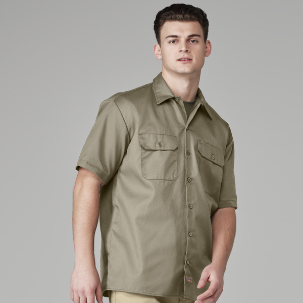 Men's Short-Sleeve Traditional Work Shirt - Front