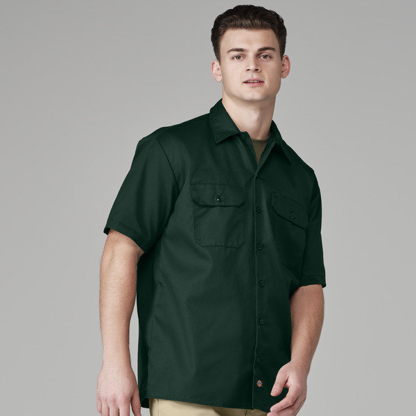 Men's Short-Sleeve Traditional Work Shirt - Front