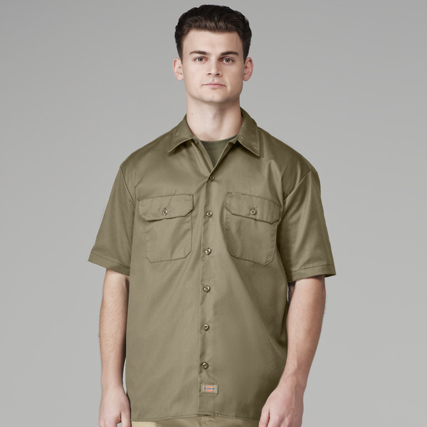 Men's Short-Sleeve Traditional Work Shirt - Front