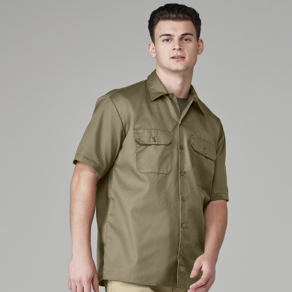 Men's Short-Sleeve Traditional Work Shirt - Front