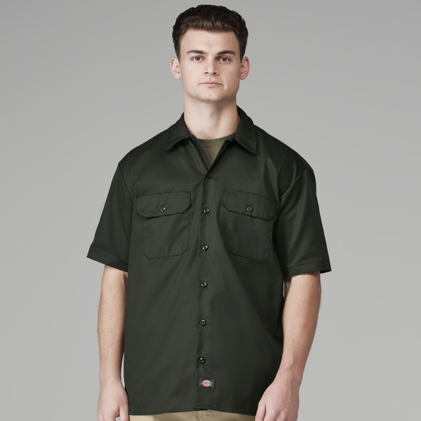 Men's Short-Sleeve Traditional Work Shirt - Front