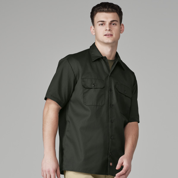 Men's Short-Sleeve Traditional Work Shirt - Front
