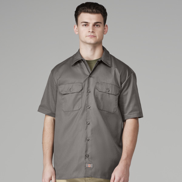 Men's Short-Sleeve Traditional Work Shirt - Front