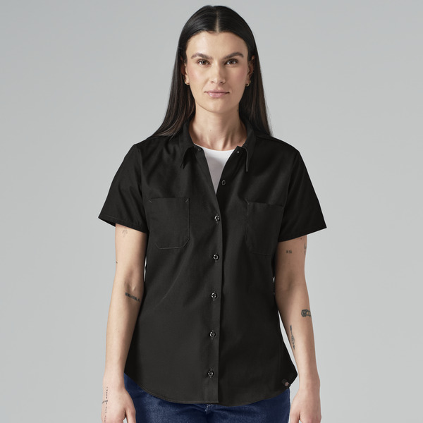 Women's Short-Sleeve Industrial Work Shirt - Front