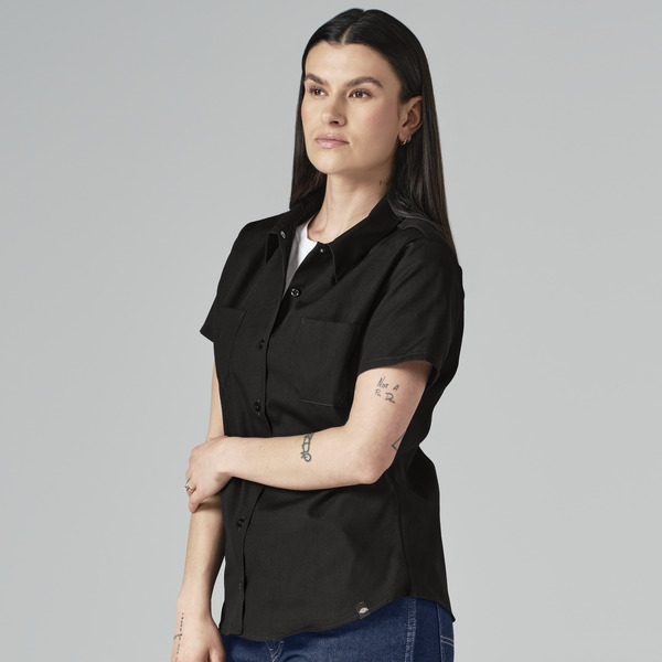 Women's Short-Sleeve Industrial Work Shirt - Front