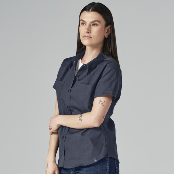 Women's Short-Sleeve Industrial Work Shirt - Front