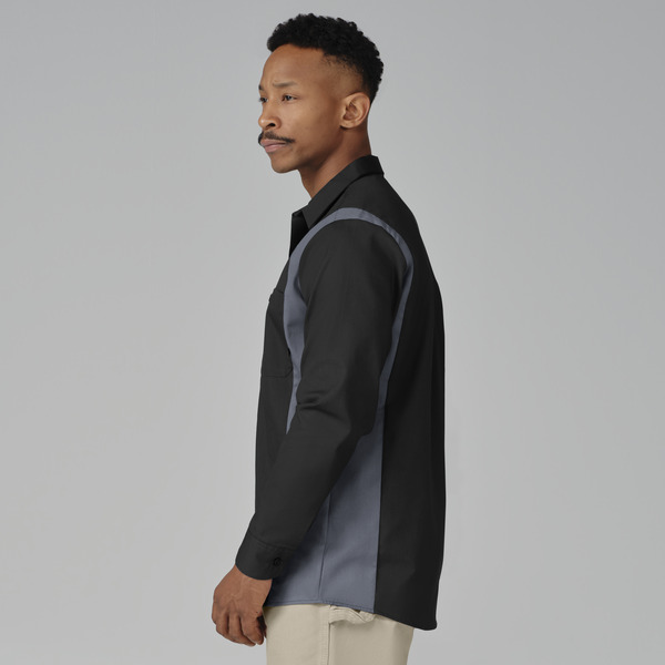 Men's Industrial Color Block Long-Sleeve Shirt - Front