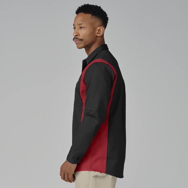 Men's Industrial Color Block Long-Sleeve Shirt - Front