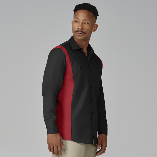 Men's Industrial Color Block Long-Sleeve Shirt - Front