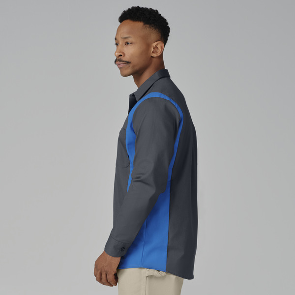 Men's Industrial Color Block Long-Sleeve Shirt - Front