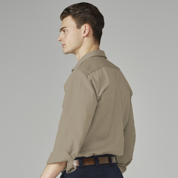 Men's Industrial Heavyweight Twill Long-Sleeve Shirt - Front