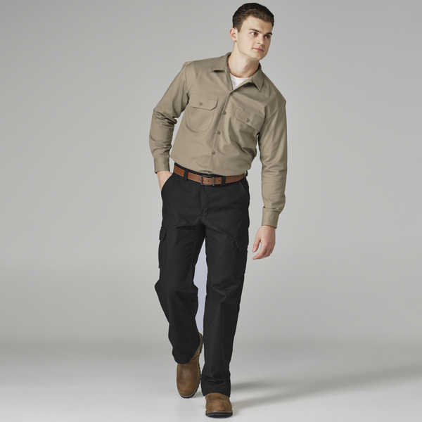 Men's Industrial Heavyweight Twill Long-Sleeve Shirt - Front