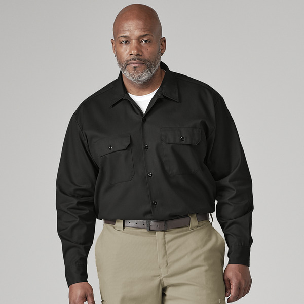 Men's Long-Sleeve Traditional Work Shirt - Front