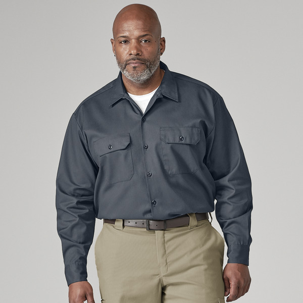 Men's Long-Sleeve Traditional Work Shirt - Front