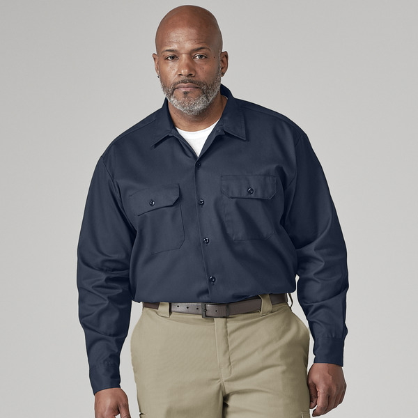 Men's Long-Sleeve Traditional Work Shirt - Front