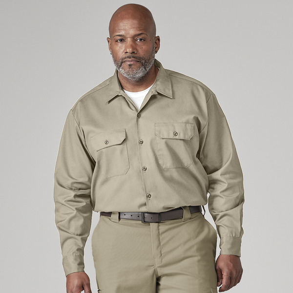 Men's Long-Sleeve Traditional Work Shirt - Front