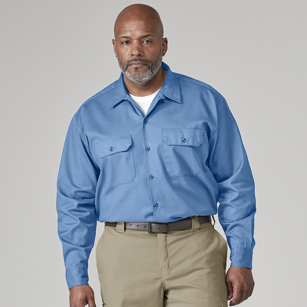 Men's Long-Sleeve Traditional Work Shirt - Front