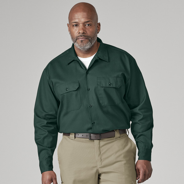 Men's Long-Sleeve Traditional Work Shirt - Front