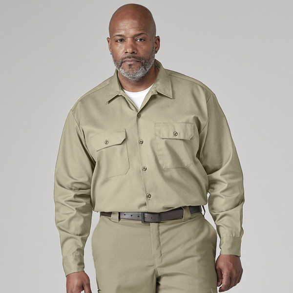 Men's Long-Sleeve Traditional Work Shirt - Front