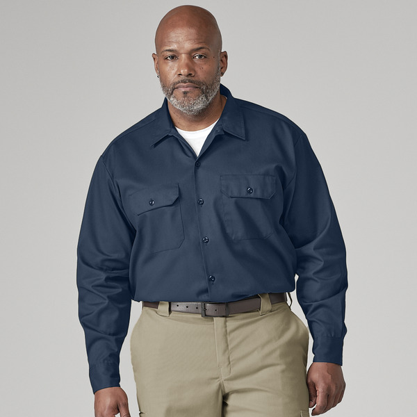 Men's Long-Sleeve Traditional Work Shirt - Front