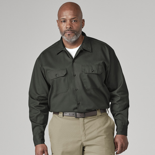 Men's Long-Sleeve Traditional Work Shirt - Front